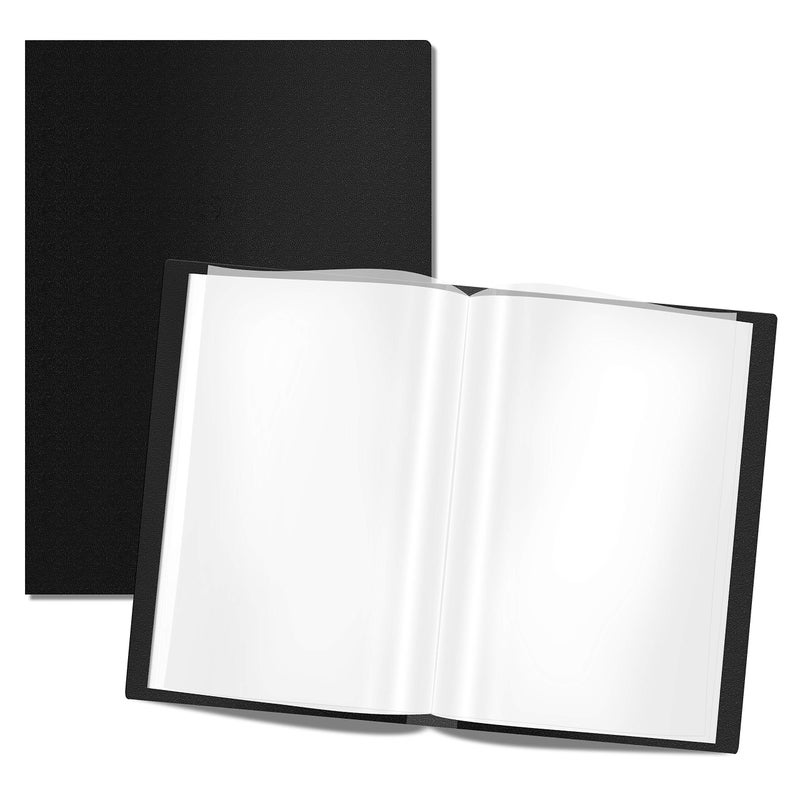 Vantasii Presentation Book 40 Clear Pockets Sleeves Protectors Art Portfolio Clear Book for Artwork, Report Sheet, Letter (Can Accommodate 24.2 X 18.4inch) - Image 1